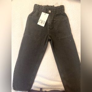 Girl black washed jeans